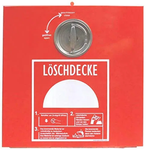 Löschdeckenbehälter Stahlblech inkl. Löschdecke 160x180cm Löschdecke Kasten Box von MBS-FIRE
