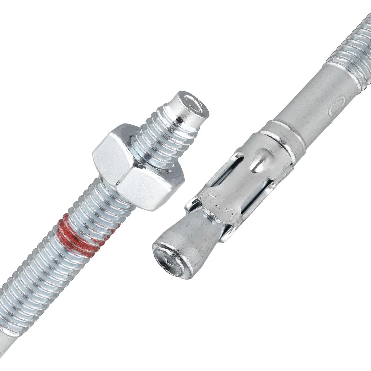 SCREW REBEL Bolzenanker M6x60mm – 200 Stück - Schwerlastanker für ungerissenen Beton – ETA-Zulassung Option 7 - SW10 - Keilanker Ankerbolzen Schwerlastdübel Industriequalität verzinkt
