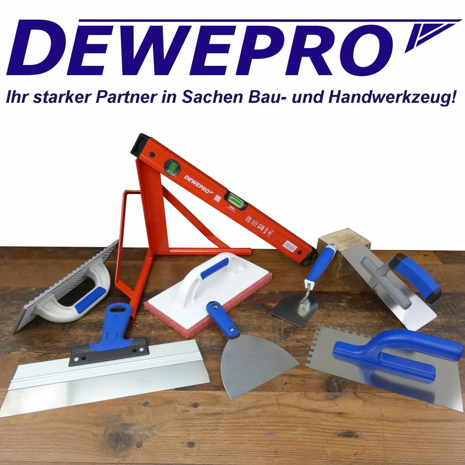 DEWEPRO Aluminium Richtlatte 120 cm – Abziehlatte mit 2 Libellen & Handgriff – Setzlatte aus 2-Kammer-Aluprofil 90 x 18 mm – Putzlatte für Estrich, Nivellieren und Verputzen